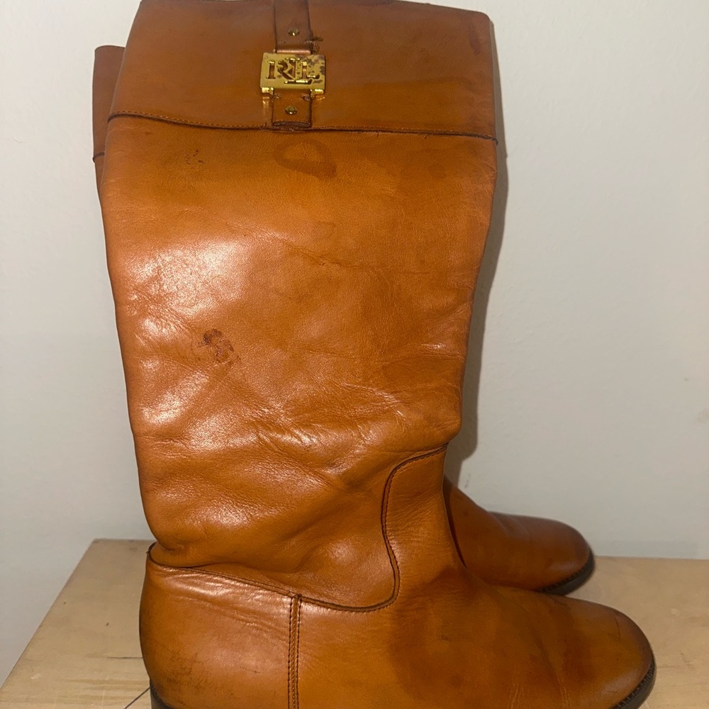 Ralph Lauren Brown Leather Boots